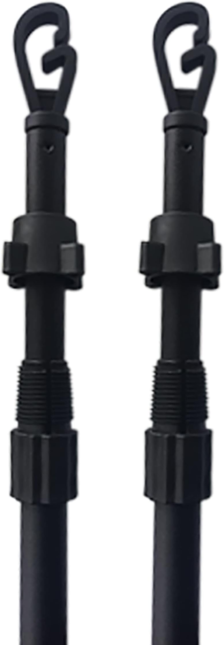 2PCS Washing line Prop，Heavy Duty Metal Extendable Clothes Line Pole Prop Extenedable from 120cm to 204cm (2)