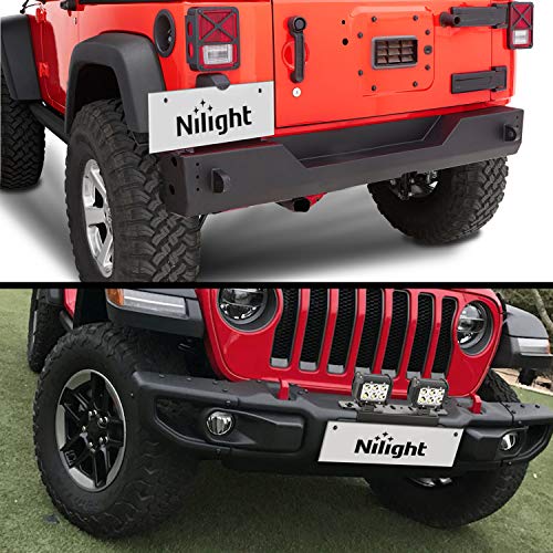 Image of Nilight 90044B Universal License Heavy Duty Steel Front Plate Mounting Bracket Holder for Off-Road LED Work Lamps Lighting Bars, 2 Years Warranty, Black