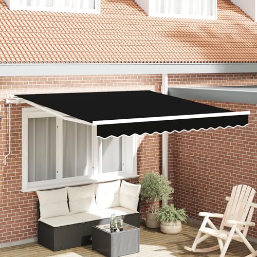 IKAYAA Toldo Motorizado 3 x 2.5 m, Toldo Electrico Exterior, Toldo Articulado Eléctrico con Mando a Distancia, Toldo Brazo Extensible para Terraza, Jardín, Negro