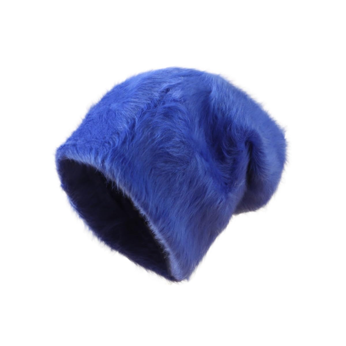 Gorro de piel sintética para hombres y mujeres, gorro de punto cálido de invierno suave y cálido, gorro de esquí, gorro de punto de calavera de esquí, gorro de invierno holgado, gorros unisex