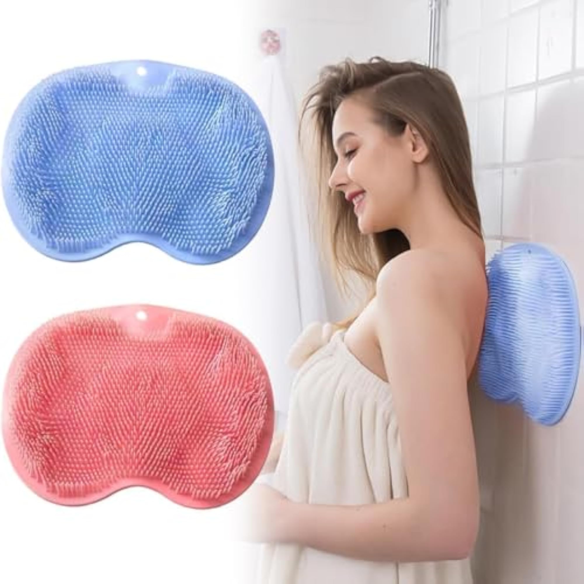 Foot Shower Scrubber - Silicone Non-Slip Foot Cleaner Mat