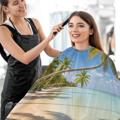 Capa de Barbería Impermeable Kigai Tropical Beach para Hombres miniatura 7