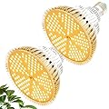 MILYN 2 Pack 100W Led Grow Light Bulb, Pure Warm Full Spectrum Grow Lights for Indoor Plants, E26 Grow Bulb for House Garden Hydroponics Succulent Seed Starting, Growing, Flower| 150LEDs Lamp