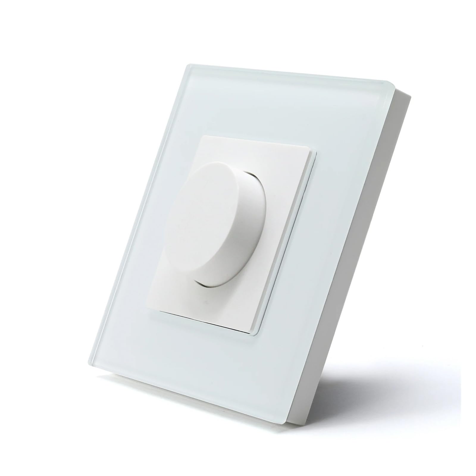 Interruptor de luz con perilla giratoria ajustable, interruptores de pared de cristal(Gray)