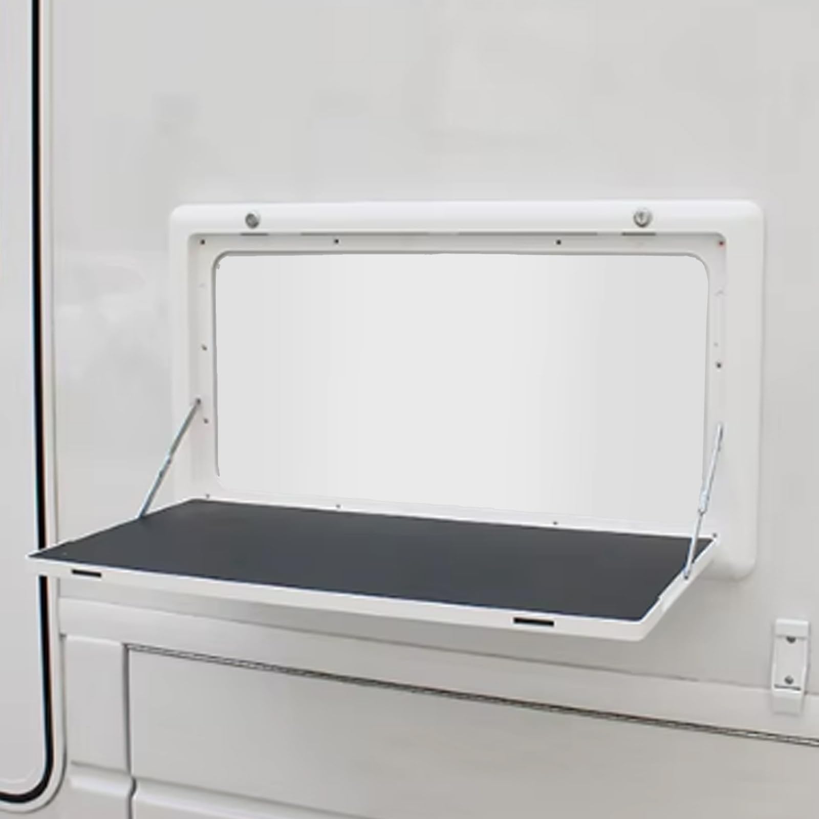 Table murale pliante de camping pliable en alu avec LED pour van