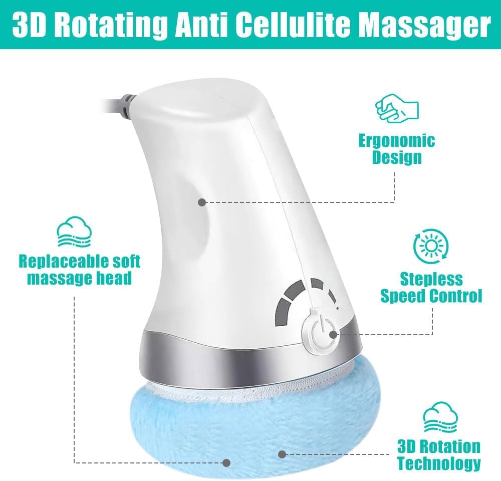 Vibrapro Electrique Masseur Anti Cellulite, Raffermir et Lisser la Peau, Coussinets Lavables pour Soulever sculptant, et brûleur de graisse,L'abdomen, Jambes Soulager La Fatigue Sur Le Corps Entier