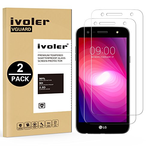 ivoler [2 Unidades] Protector de Pantalla para LG X Power 2, Cristal Vidrio Templado Premium