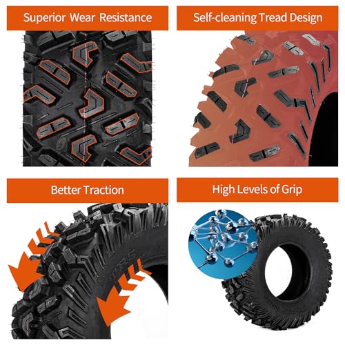 Image of FORERUNNER 26x9-12 & 26x11-12 ATV Tires, All Terrain (Pack of 4, Tubeless) | FORERUNNER 26x9-12 & 26x11-12 ATV UTV Trail Mud Sand Off-Road Tires