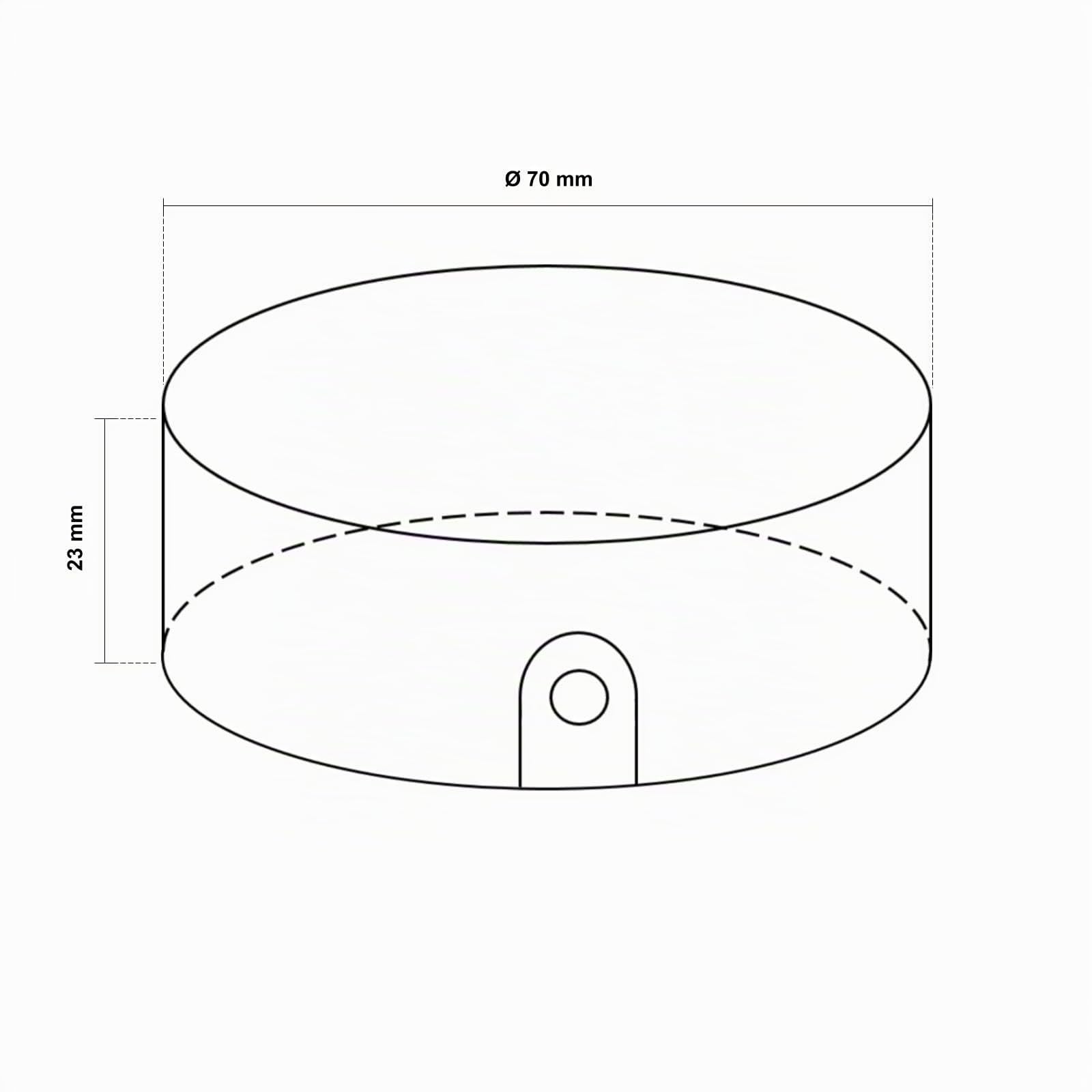 ORION LIGHTSTYLE Scatola di derivazione soffitto baldacchino scatola di giunzione rosetta in ottone lucido copertura bianco