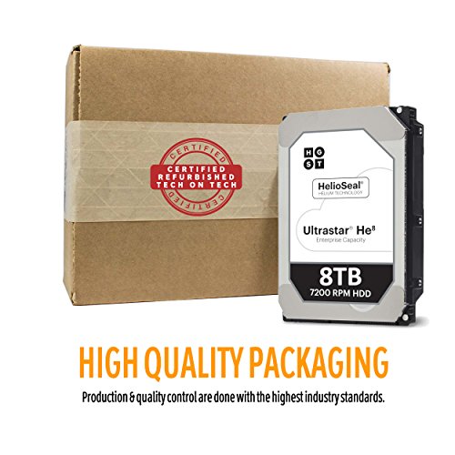 Image of HGST Ultrastar He8 HUH728080ALE604 8TB 7200 RPM SATA 6Gb /s 3.5in 128MB 512e HDD (0F23668) (Renewed)