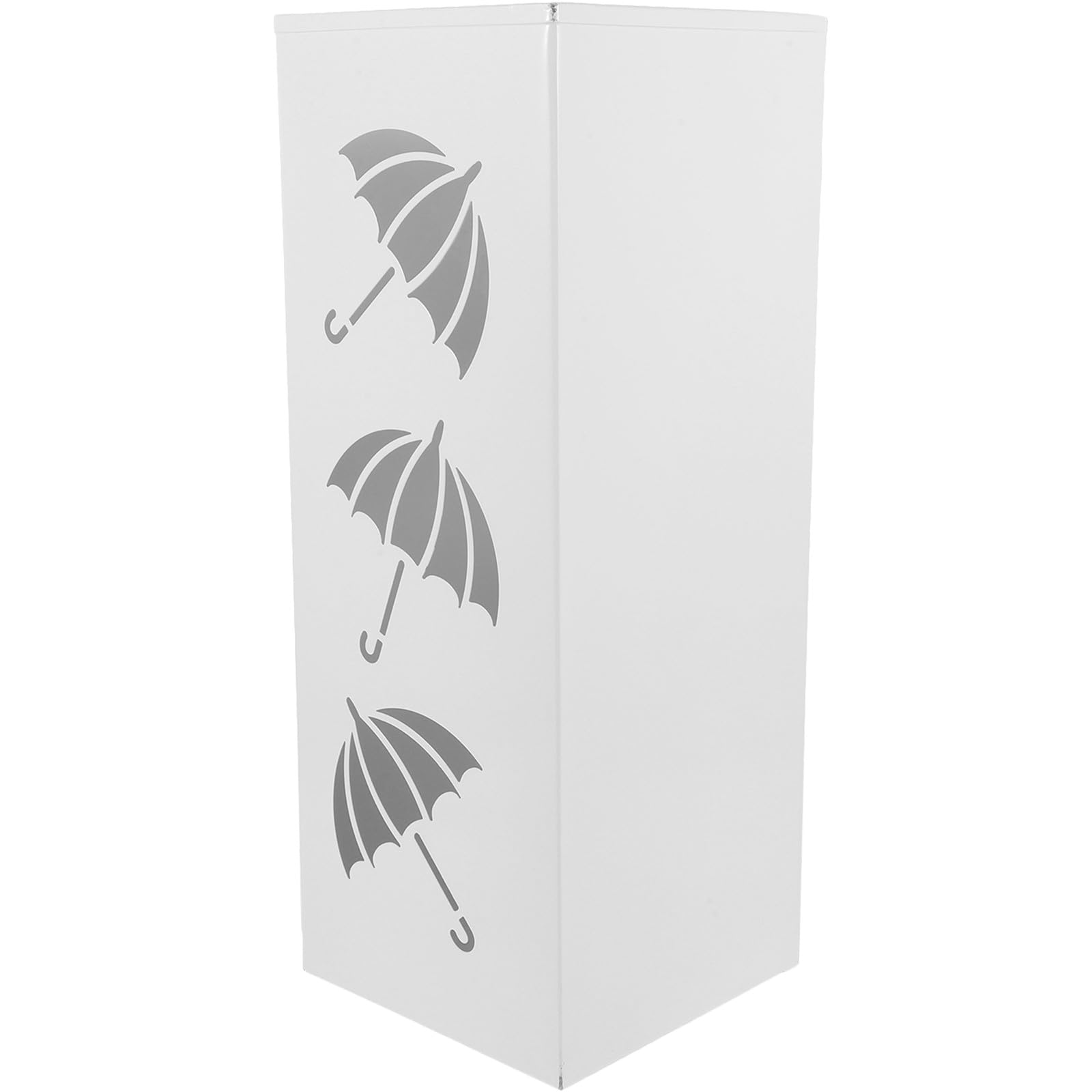 Support de parapluie en fer blanc idéal pour organiser les couloirs de maison et bureaux