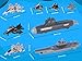 Crelloci Aircraft Carrier Military Naval Ship Toy Play Set with Small Scale Model Planes Fighter Jets, Battleship and Supply Ship for Kids Boy Girl Age 5+ Party Favors Gifts