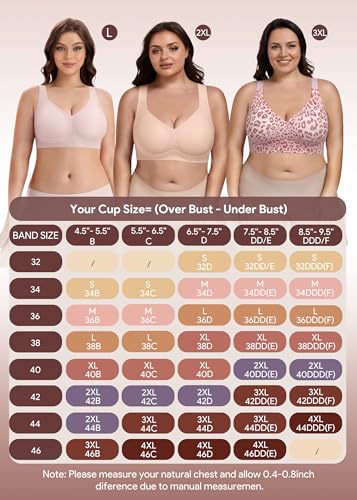 Image of HBselect Jelly Bras for Women No Underwire Plus Size Wireless Seamless Bras | push up,full coverage,for large breast,minimizer bra,separation & support,tshirt bras,soft comfy seamless wireless bralette