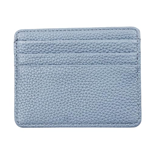 Elegant Leather Card Holder Wallet with Coin Purse for Daily and Professional Use (Blue)