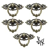 5 Stück Vintage Schublade Ziehen Griff Ring Zuggriffe Knöpfe Landhaus Retro Schrank-Türen Griffe