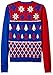 FOCO Klew NCAA Busy Block Sweater, X-Large, Kansas Jayhawks