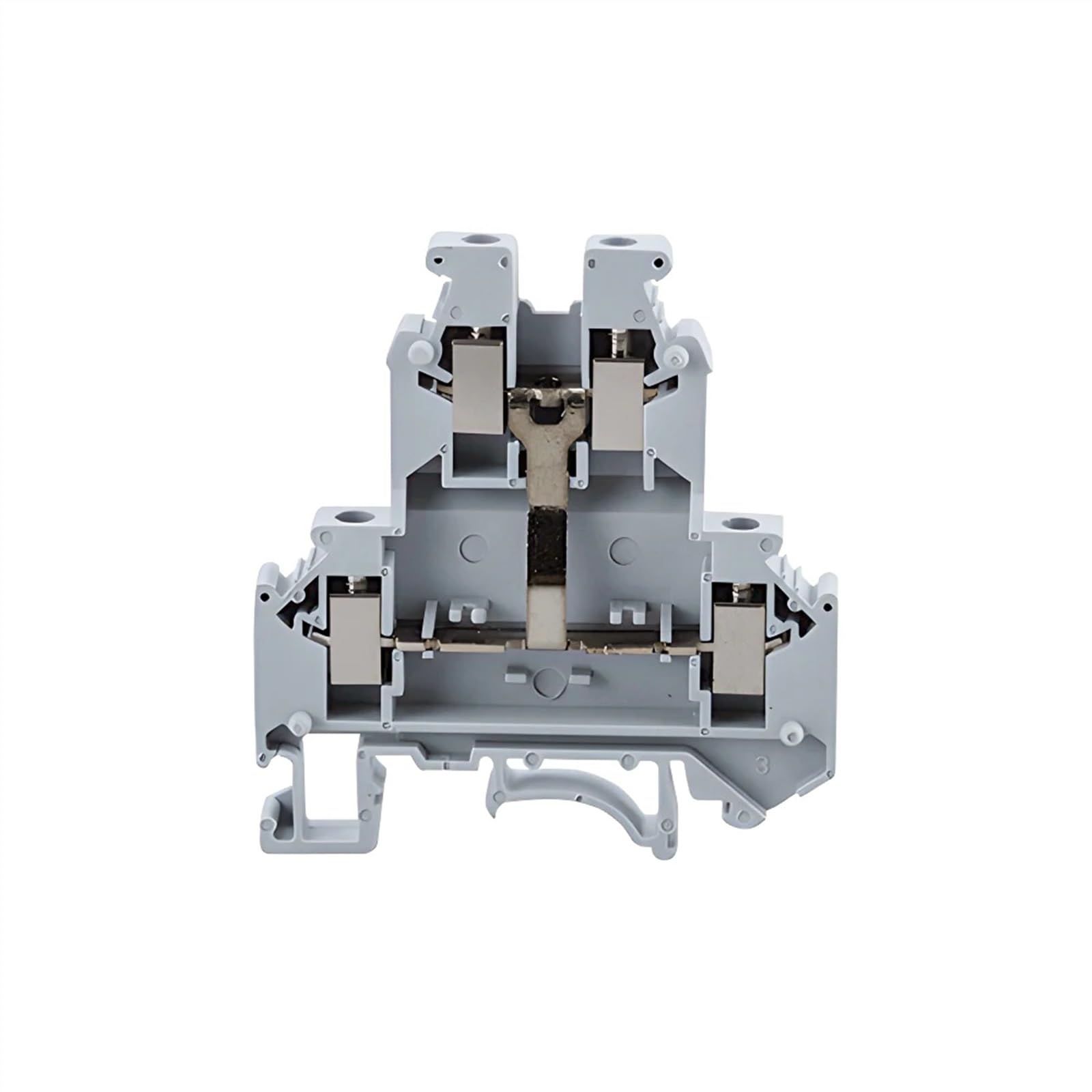 Din Rail Terminal Block Screw Connection Electrical Double Levels UKK3-PV Wire Conductors 10pcs