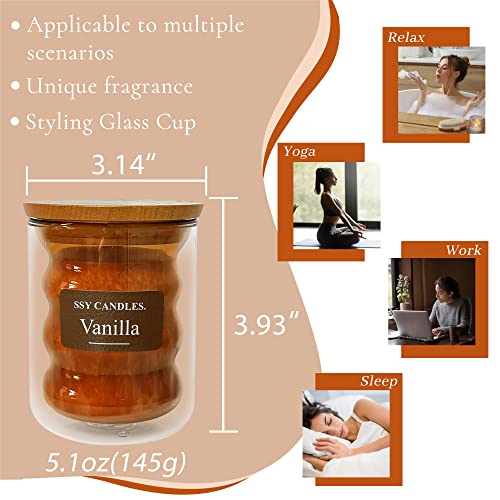 Scented Candles Soy Jar Candle - Gedengni 8 Oz Single Wood Wick Candles Vanilla Aromatherapy Candle Gift Sets For Home Spa Shower Wedding Decoration #TOP1