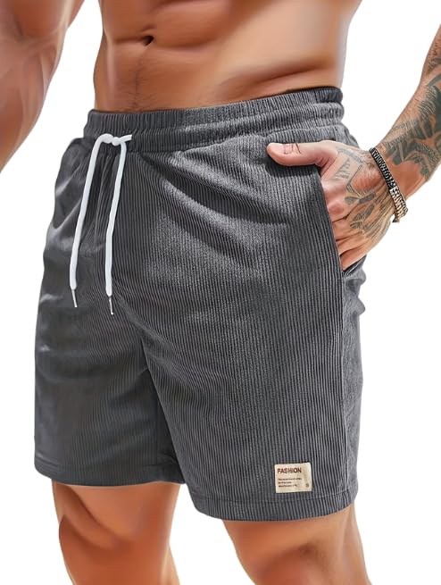 Berrylush Men Shorts || Shorts for Men ||Men's Premium Casual Shorts || Loose Fit Lightweight Shorts Perfect for Workout, Beach & Summer in neutral