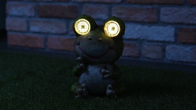 Solar Gartenfigur Mit LED-Kulleraugen - Wetterfeste Tierfigur