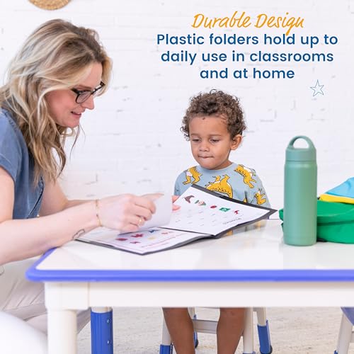 Image of ECR4Kids 2-Pocket Parent-Teacher Classroom Communication Folder, School Supplies, Assorted, 36-Piece