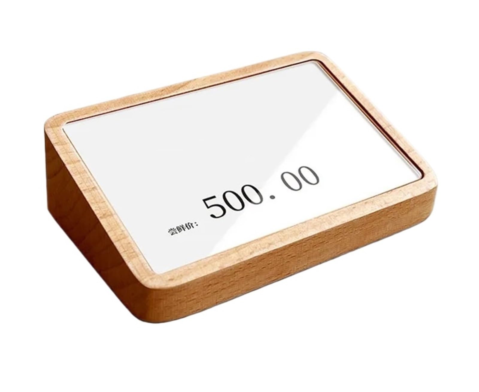 Zovloer Solid Wood Products Price Tag 3pcs Price Display Board Acrylic Supermarket Promotion Special Stickers Product Tags For Retail Store Boutique Restaurant(88x46mm)