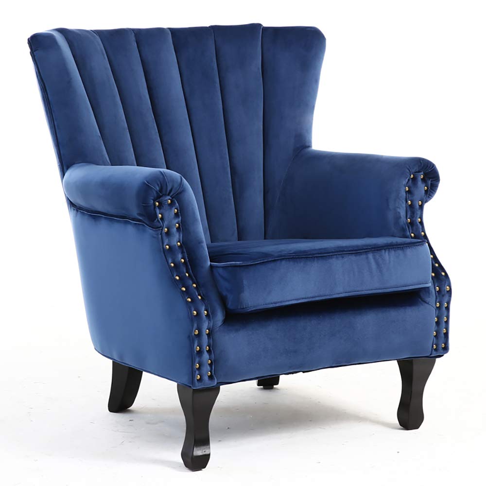 Warmiehomy Armchair Velvet Upholstered Accent Chair Armchair Wing Back