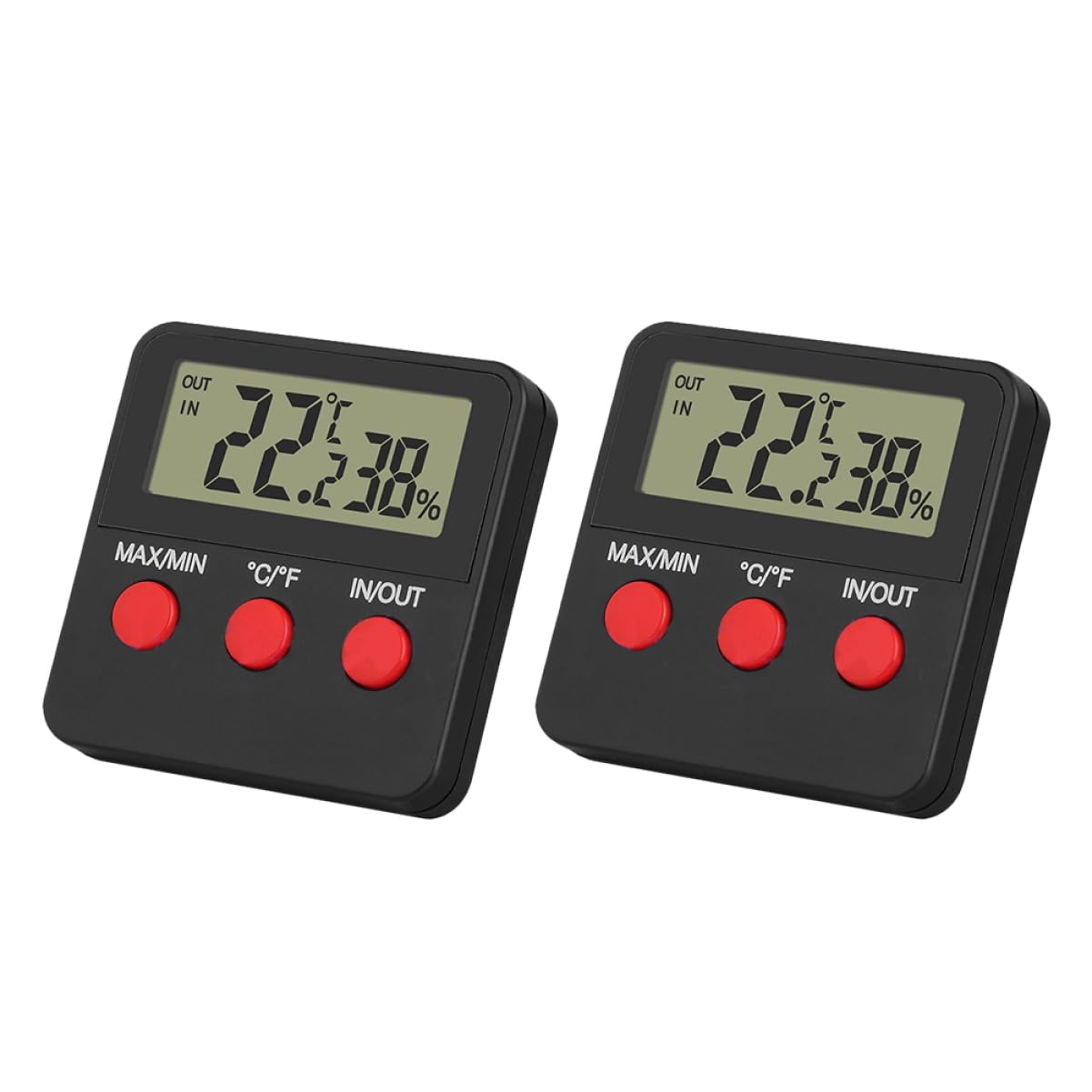 Happyyami 2juegos Medidor De Humedad y Termómetro Digital Para De Reptiles Unids Monitor De Temperatura y Humedad Para Incubadora De Huevos