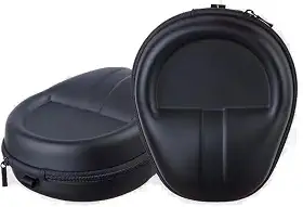 Case Estojo Rígido Premium para Headphone e Fone de Ouvido Universal, Capa Portátil Tipo Concha com Zíper Duplo, Bolso Interno e Alça