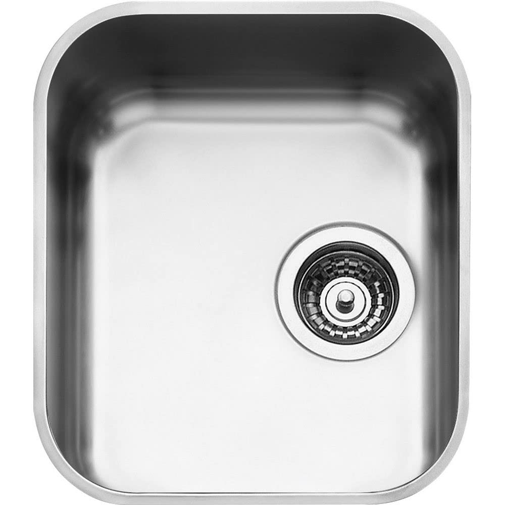 Évier de cuisine suspendu Smeg UM34 inox cuve sous plan 36 x 42 cm