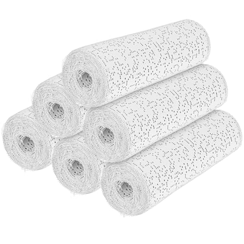 6 piezas rollos de tela para yeso, vendas de gasa para yeso, cinta de yeso para moldes y proyectos manuales 15 x 177 pulgadas miniatura 1