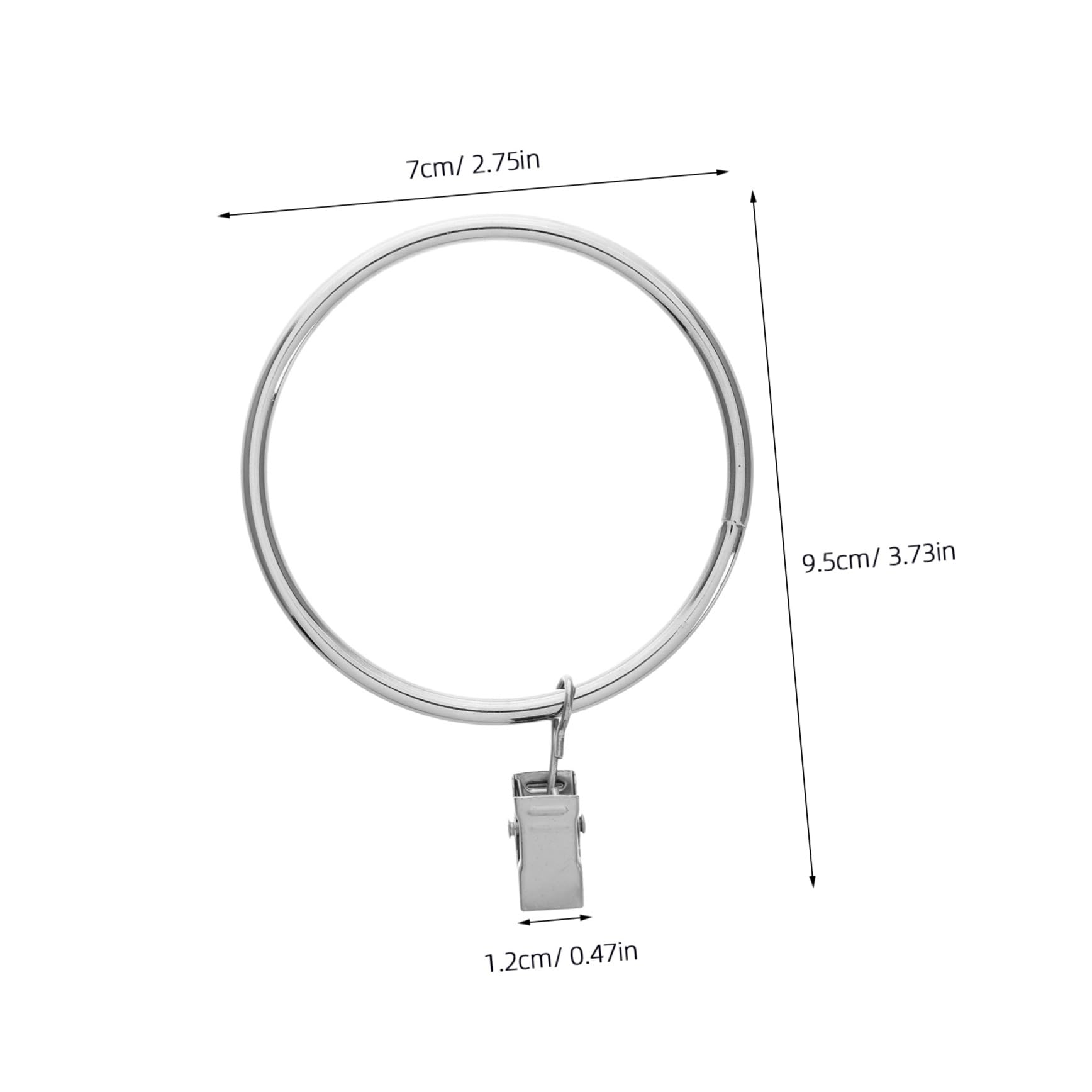 Alipis 10PCS Heavy Duty Curtain Clips with Rings Durable Sleek Roman Design for Versatile Use Inner for Home Decor