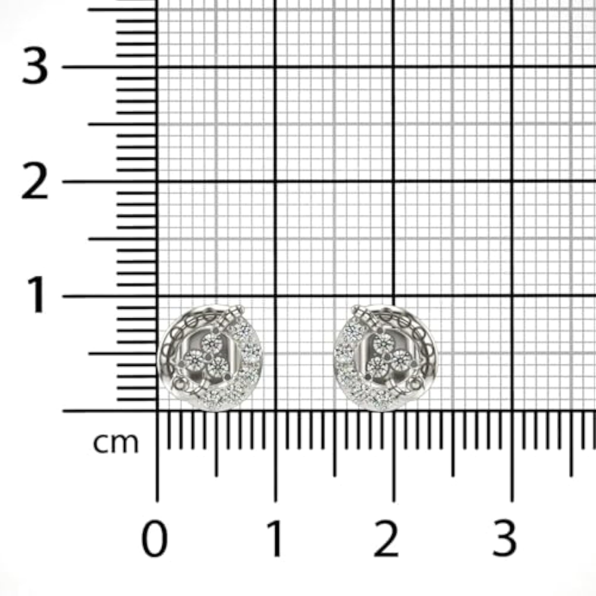 Women's Sterling Silver & Lab Grown Diamond 0.35cts Earrings, Elegant