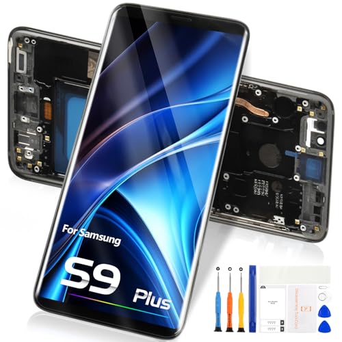 Atwist Pantalla LCD para Samsung Galaxy S9 Plus S9+ G965 - para Samsung S9 Plus LCD Touch Screen Digitalizador SM-G965F SM-G965U LCD Display Cristal Panel Montaje con Marco