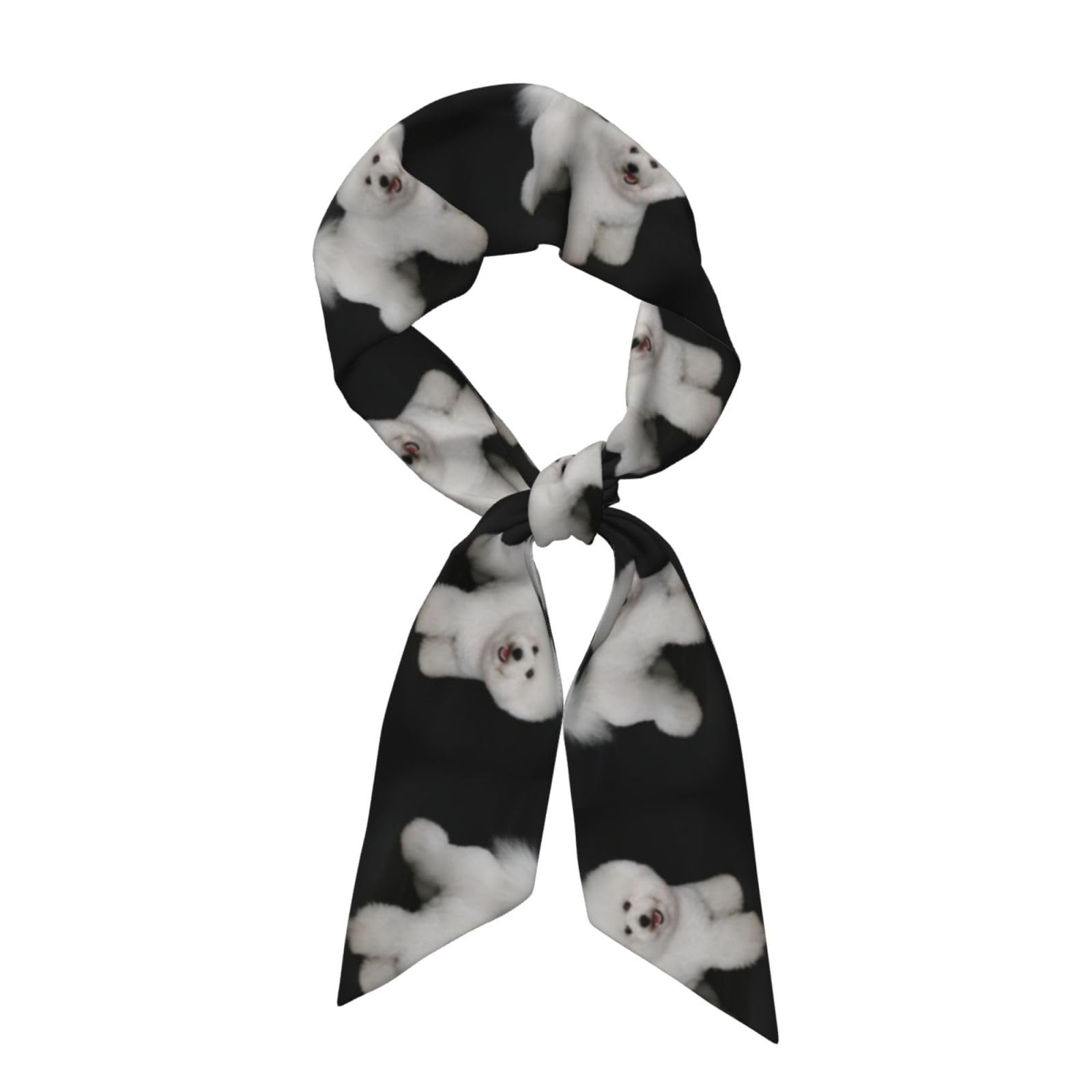 YXDVPALNE Bichon Frise White Dogs Pets Dogs Bichon Frise Neck Scarves, Kerchief Neckerchief Headband, Women's Fashion Scarf