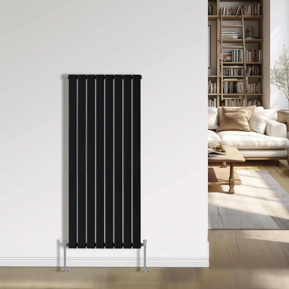 NRG Black Radiator 1600x544mm- Single Flat Panel Interior Bathroom Radiators — image 1