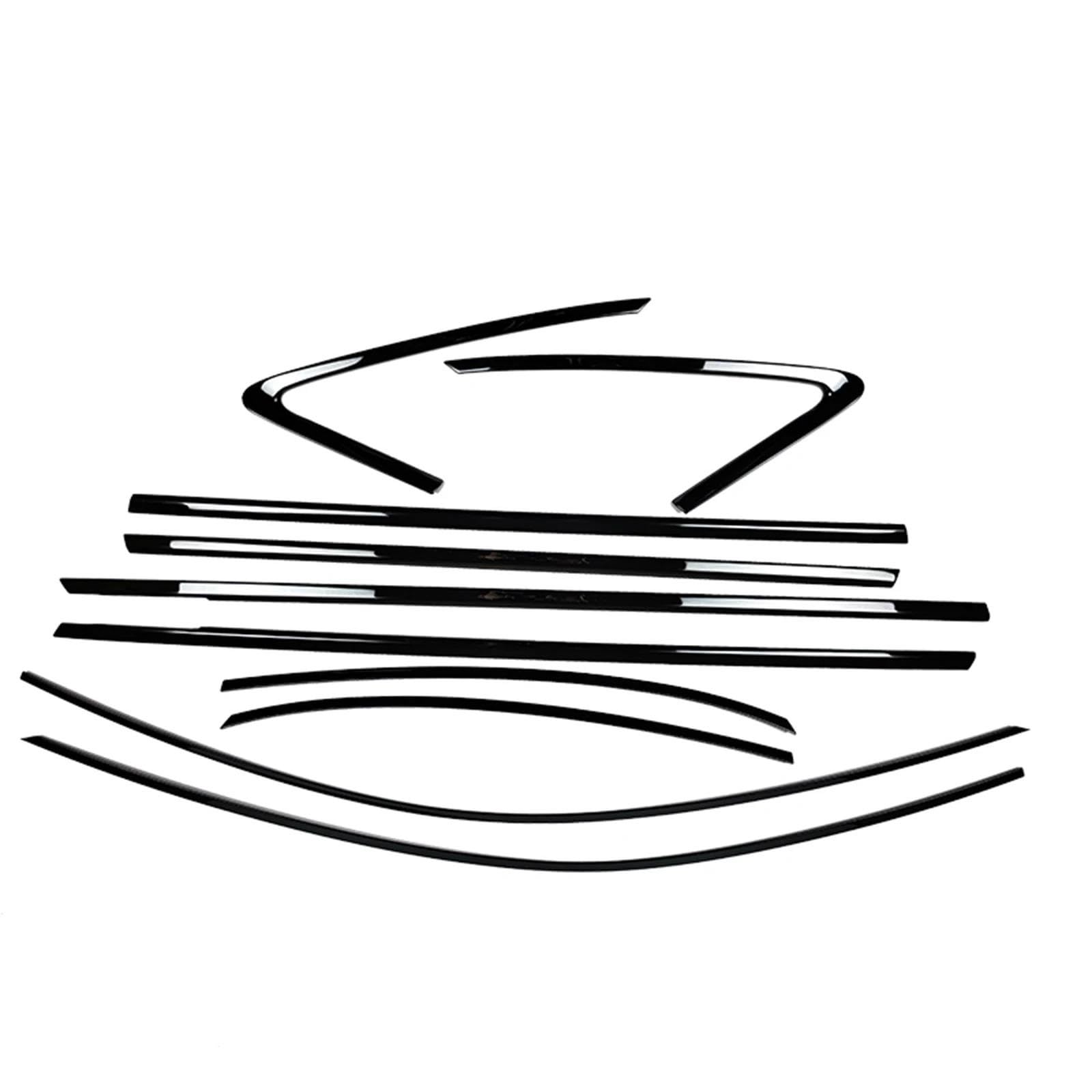 Ajohbm One Color Car Door Window Rubber Seal Strip For A3 S3 Sedan 4 Door 2015-2020 10Pcs Exterior Window Trim Strip Weatherstrip Door Seal Molding Protective Cover Styling