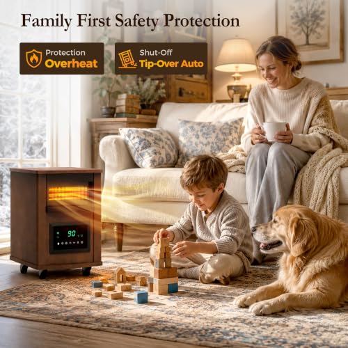 Image of RealSmart Infrared Space Heater 1500W Electric Heater for Indoor Use