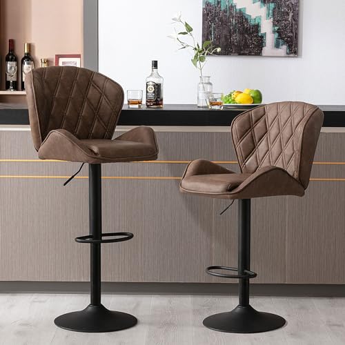 Fantasylab Barhocker 2er Set Höhenverstellbar 360° Drehstuhl Barstuhl aus...