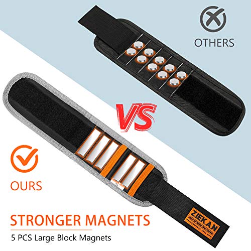Koxly Magnetic Wristband Adjustable Wrist Band Organizer Tool Belts Holder for Holding Screws, Nails, Drill Bits, Unique Magnet Tools Gifts for Men, Women, Father, Dad, Husband, Boyfriend, Handyman - Thumbnail 5