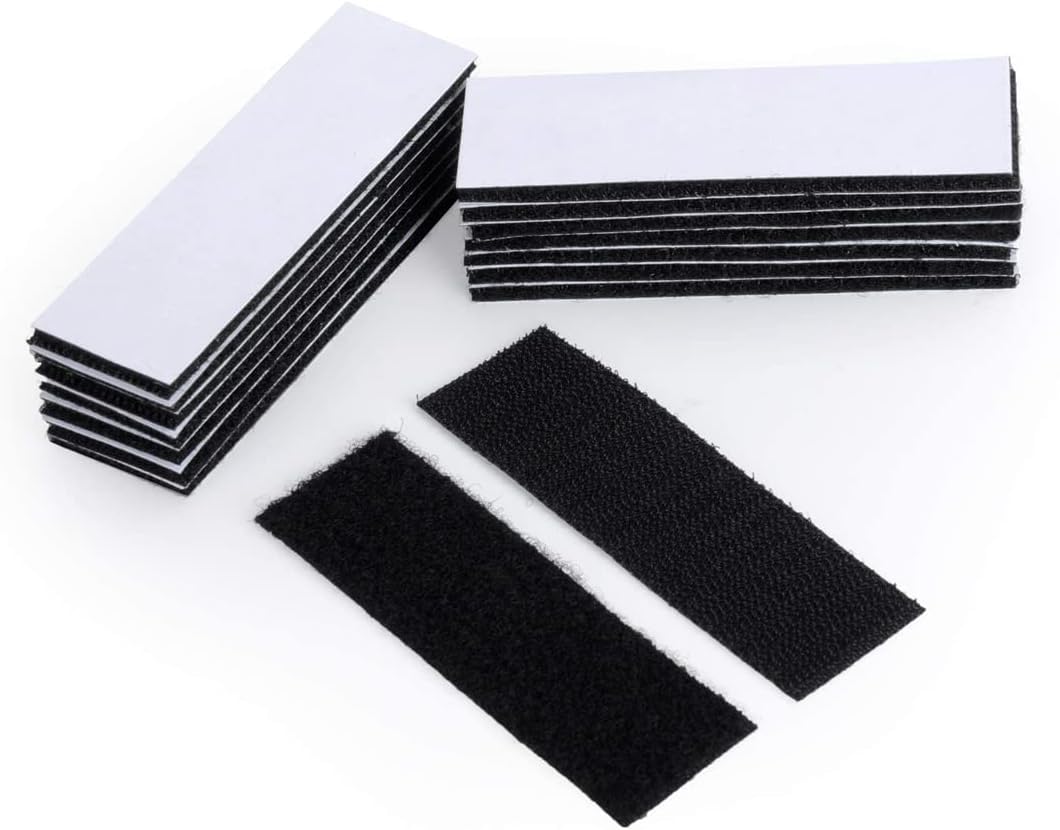 Lonimia Adhesive Tape with Double-sided Retractable Hook Loop Strips, Suitable for Holding Picture Frames and Tools, that is Waterproof for Both Indoor and Outdoor Use. (15 Pack – 3 x 10 cm)