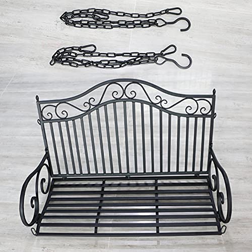 Sedia sospesa da giardino, in metallo, a due posti, per balcone, terrazza, cortile