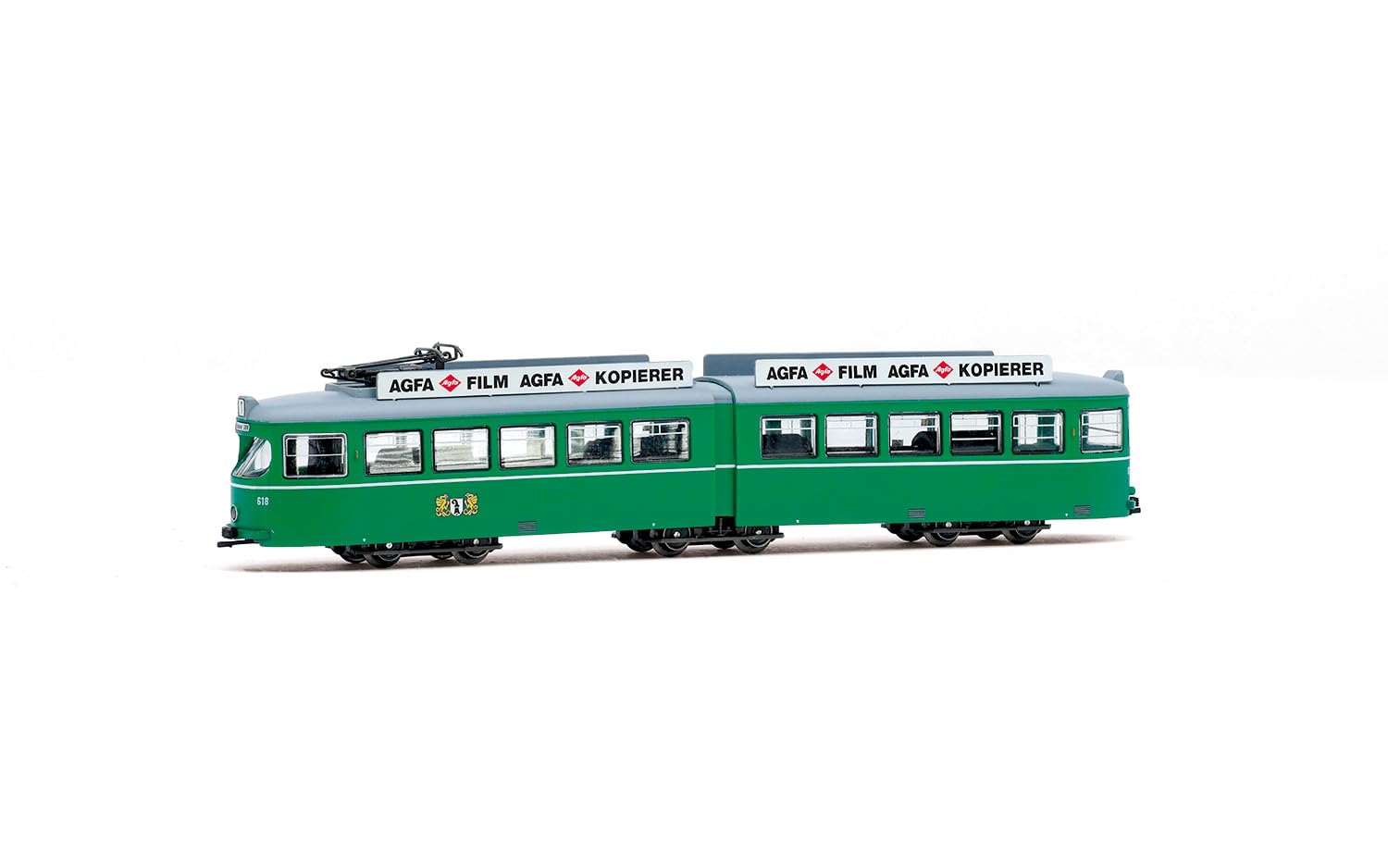 Arnold HN2692 Basilea, Duewag Tranvía, Verde con Publicidad EP. IV-V, Locomotora eléctrica ferroviaria, para Mayores de 14 años