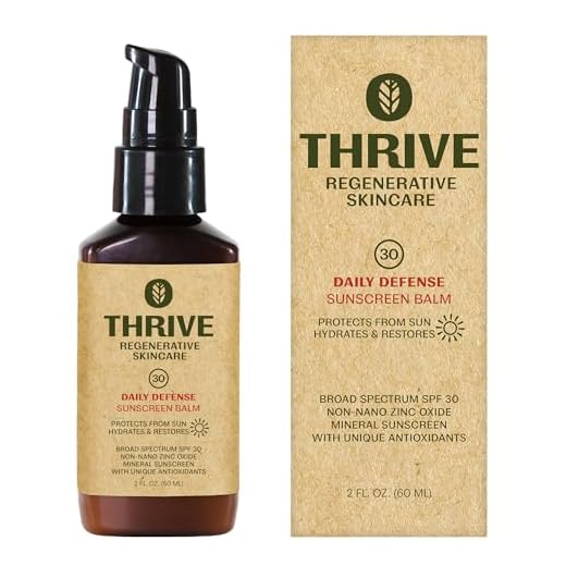 Thrive Natural Care Protetor Solar Facial Mineral Spf 30 - Hidratante Leve Protetor Solar Facial Natural de Amplo Espectro com Óxido de Zinco Transparente e Antioxidantes - Vegano Não Gorduroso