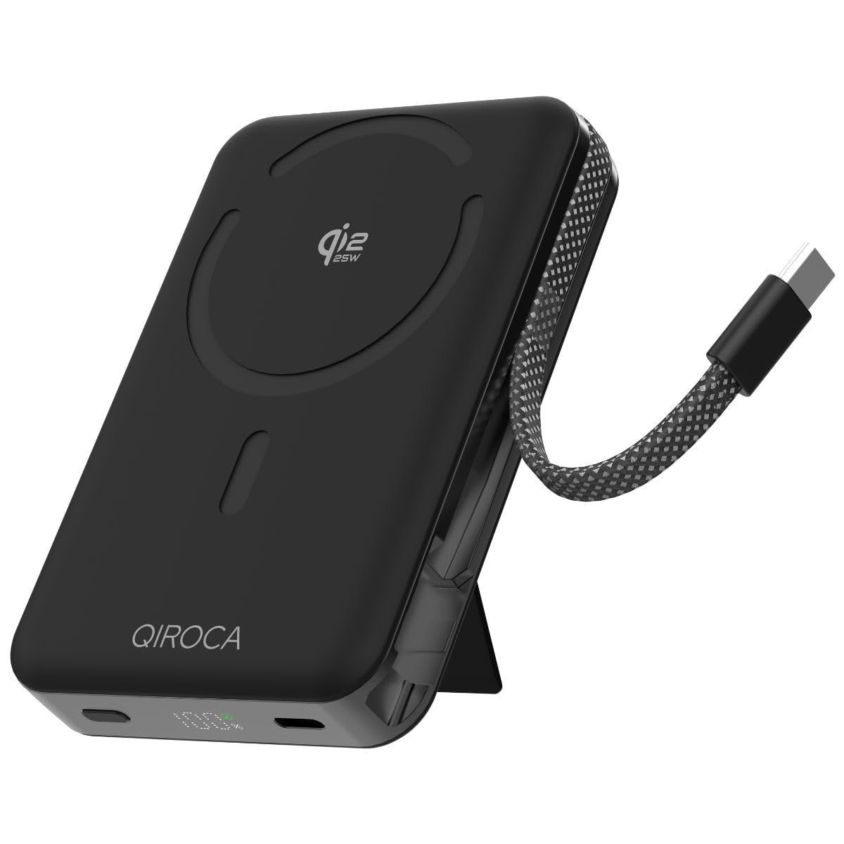 QIROCA モバイルバッテリー Qi2 25W MagSafe対応 固体電池…