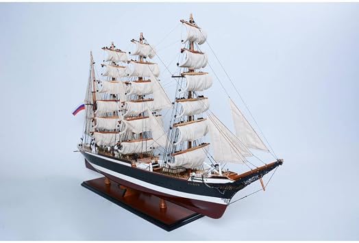 Old Modern Handicrafts Sedov Painted Large Ship Model - Fully Assembled Wooden Model Ship - Exquisite Nautical Decor for Home Decor - 41.7L x 9.8W x 23.2H Inches