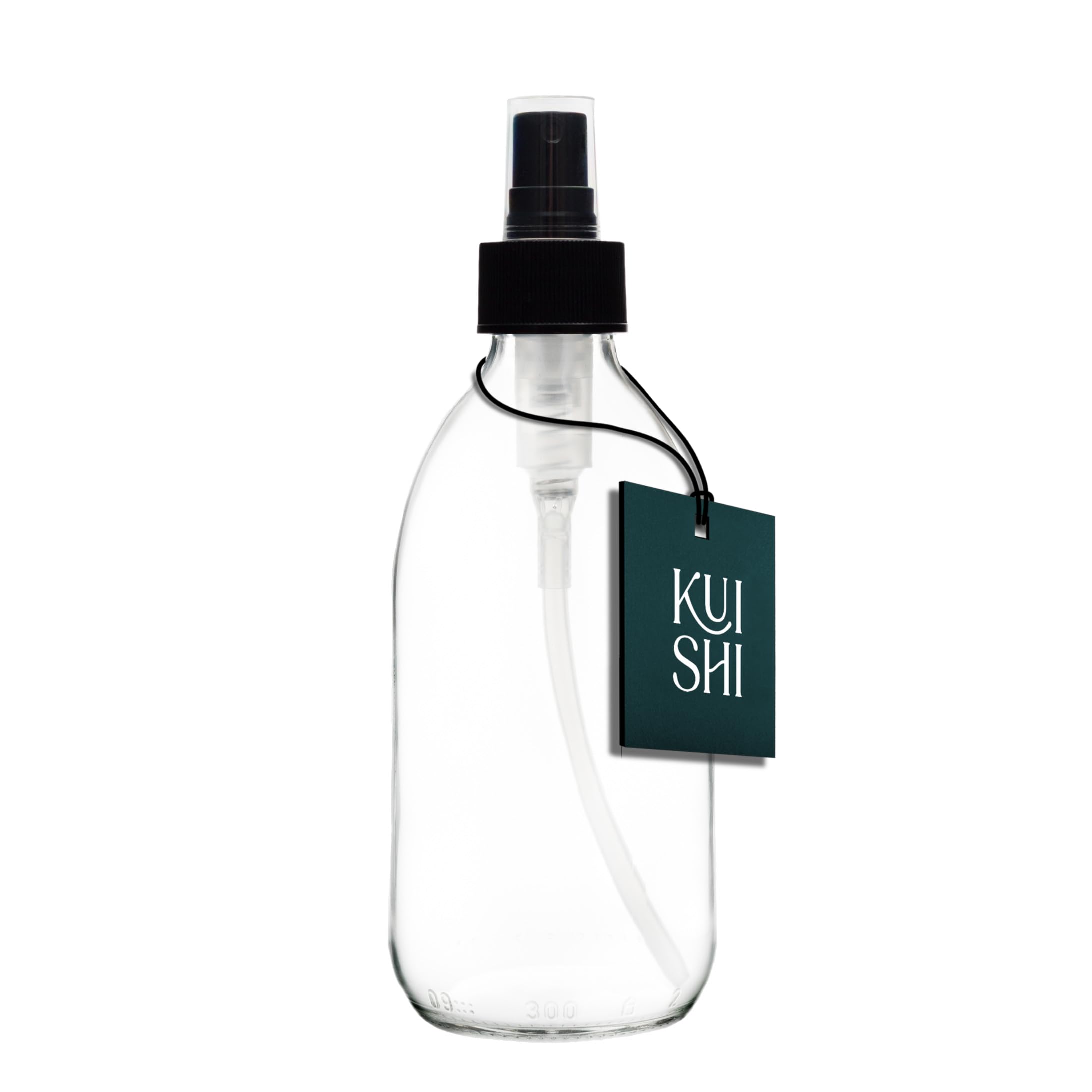Kuishi Clear 300Ml Glass Perfume Atomiser Spray Bottle – Refillable Travel Atomiser With Protection For Fragrance & Aftershave