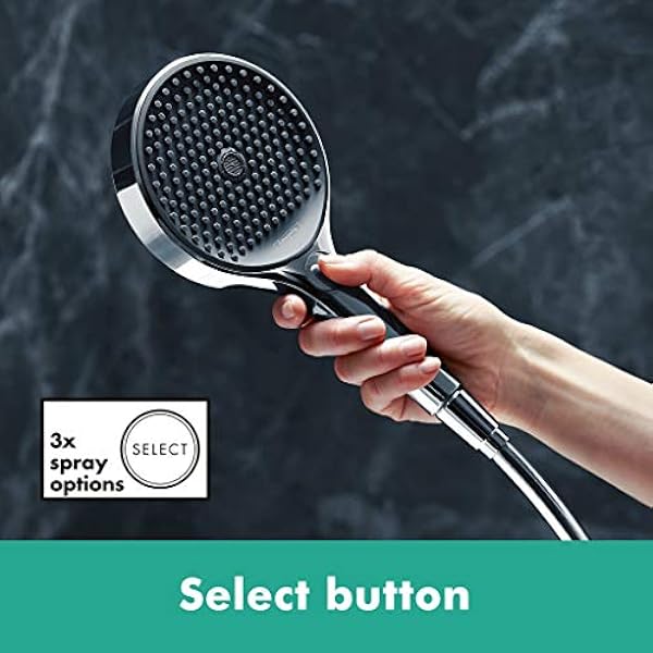 hansgrohe Rainfinity Ducha de mano 130, 3 tipos de chorro, PowderRain, cromo, 26864000