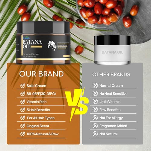 Image of Batana Oil for Hair Growth and Nourishment-100% Raw Unrefined Batana from Honduras,Strengthens, Moisturizes, Reduces Hair Fall(120ML,4.06FL.OZ)