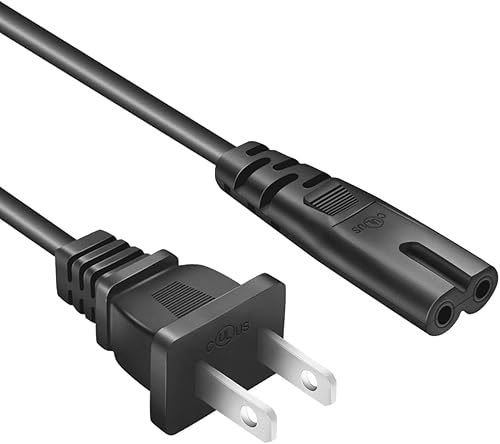 Miniatura 7 de Cable de alimentación de CA de 2 clavijas apto para ONN. 100008736, JBL PartyBox 100 200 300 310 710 1000 Altavoz Bluetooth inalámbrico de reemplazo